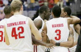 the Buckeyes celebrate after defeating the Vols