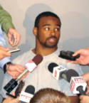 DB Anderson Russell speaks to the media Tuesday October 30th after practice