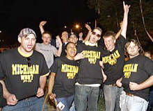 Appalachian State's welcome home party included fans wearing 