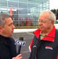 Mike Nabors from Cox Sports TV interviews former OSU coach Earle Bruce about the upcoming game