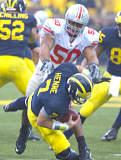 Junior defensive end Vernon Gholston notched his 11th, 12th and 13th quarterback sack of the season Saturday to tie the Ohio State single-season sacks record held by Mike Vrabel in 1995.