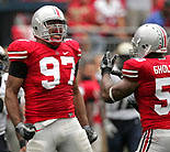 OSU defensive tackle Cameron Heyward, made a decision to forgo attending Pittsburgh, the alma mater of his father, running back Craig 'Ironhead' Heyward, to play for the Buckeyes with help from the ever-watchful eye of his mother Charlotte Heyward-Blackwell.