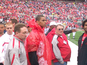 Future Buckeye Terrelle Pryor on sidelines at OSU Spring Game