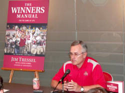 Coach Tressel met with the media Monday at the Les Wexner Football Complex to discuss his new book 