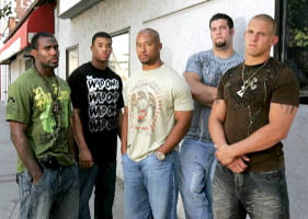 Five Who Stayed: From left, Malcolm Jenkins, Brian Robiskie, Marcus Freeman, Alex Boone, and James Laurinaitis chose to play a senior season at Ohio State rather than take the certain cash awaiting them in the NFL.