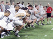 Buckeyes at early morning Spring Practice