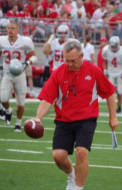 Coach Tressel at Monday's open practice