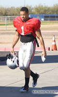 Daniel Herron heads to the practice field. Photo: Jim Davidson, The Ozone