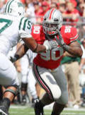   Ohio State Buckeyes defensive end Thaddeus Gibson is trying to become a student of the game. Photo: Matthew Emmons/US PRESSWIRE  