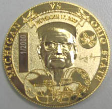 Coach Hayes side of coin