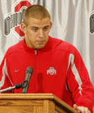 Linebacker James Laurinaitis meets with the media during football press day