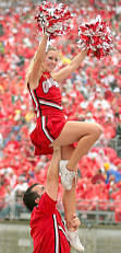 OSU Cheerleaders in action during the Northwestern game