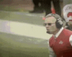 Coach Tressel shows emotion on the sideline
