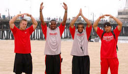 The Buckeyes hit Santa Monica Beach around noon Friday