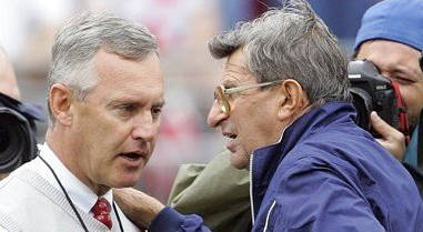 Jim Tressel and Joe Paterno Photo/Associated Press