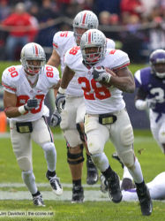 Beanie wells scores on a 55 yard run in the 2nd quarter against northwester novembeR 8, 2008 (Photo: Jim Davidson, The Ozone)