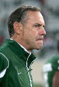 MSU Head Coach Mark Dantonio's look during the game tells the story