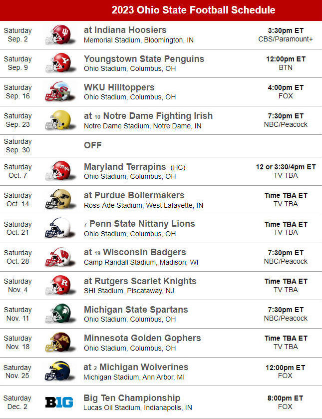 OSU 2023-24 Schedule